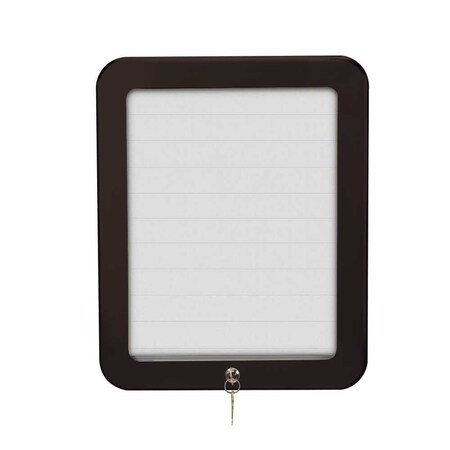 United Visual Products Sliding Door Indoor Enclosed Corkboard, 9 UV9030ACSH-GOLD-KEYLIME